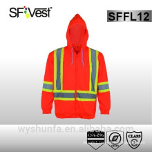 hi vis workwear reflective sweatshirt road traffic contraction safety equipment safety hoodie Canada style